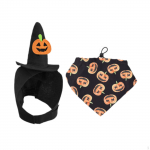 Halloween Pet Costume Funny Hat and Bandana Set,Cute,Sturdy,Creative Fancy Dress up for Puppy Dogs Purple S