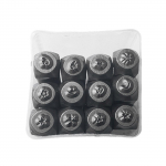 Pakis 12 ehtedetailide peitlikomplekti metallist tembeldamist&ouml;&ouml;riist Ehted peitlid Ehete mustriga nikerdust&ouml;&ouml;riist s&otilde;rmuste jaoks 4