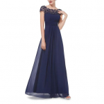 Naiste pitsist pruutneitsikleit l&uuml;hikeste varrukatega, kroogetega, &uuml;mara kaelusega, &scaron;ifoonist pidulik &otilde;htukleit A-l&otilde;ikeline, pulmak&uuml;lalise maksikleit kokteilipidudeks, l&otilde;pupeoks S