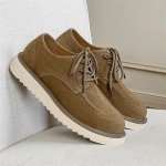 Kevadised Paksude Taldadega Oxford Kingad Meeste Paeladega V&auml;litingimustes Vabaaja Kingad Veisenahast Suede Spordiklassika &Uuml;mar Ninaga Mugavad Madalad Kingad 38