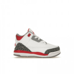 Air Jordan 3 Retro TD Fire Red 2022 beebi tossud valged tsement-hall must DM0968-160 23.5