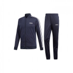 Adidas triibulise logotr&uuml;kiga lukuga jakk ja p&uuml;ksid komplekt meestele Atleetlikud komplektid Sinine DV2468 XS