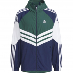 Adidas Originals Adicolor tuulejope Retro v&auml;rviplokk Spordijope kapuutsiga Meeste jakid Valge Roheline JM7261 XL
