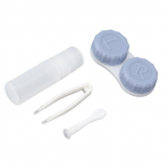 Kontaktl&auml;&auml;tsede karp, kosmeetika, meeste naiste kontaktl&auml;&auml;tsede &uuml;mbris koos imetamisvedeliku pudeliga (Sinine)