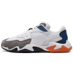 Puma Storm Origin Kangas Kahekihiline Veisenahk S&uuml;nteetiline Nahk Spordijalatsid &Uuml;mar Ninaga Madalad Vabaaja Jalan&otilde;ud Unisex tossud Valge Hall Sinine 369770-10 36