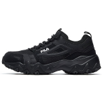 FILA Oakmont Kangas S&uuml;nteetiline Nahk Paelkinnitusega Vastupidav Madala S&auml;&auml;rega Isa Tossud Meeste tossud Must F12M031111FBK 40