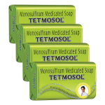 Tetmosol Meditsiiniline Seep Pakk 4 tk Iga&uuml;ks 100g Kerge Lubja L&otilde;hn V&otilde;itleb Naha Infektsioonidega Igap&auml;evaseks Kasutamiseks