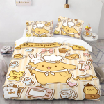 Pom Pom Purin Voodipesukomplektid Tekk Tekikott Voodikate Tekikott Padjap&uuml;&uuml;r 2-3 Osaline Komplekt Laste T&auml;iskasvanute Suurus Multikakujundus AU Single 140x210cm
