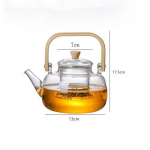 1000ml Suure mahutavusega Aurutav Keetev Kaheotstarbeline K&auml;epidemega Teekann Kuumuskindel Paksendatud Klaasist Teekann Teekann Veekeetja Teekomplekt