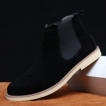 Meeste Saapad Luksuslik Kevad/Talv Elegantne Chelsea Saapad Mehed Lehma Suede Nahk Armastajate Vabaaja Jalan&otilde;ud Pluss Suurus 47 Zapatillas Hombregy 44 must