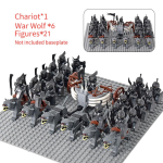 MOC keskaegsed lotr figuurid Mustad Hundid, Ratsutavad Vankrid Leegion Lotte tegevusnukud Tellisnukud Kokkupandavad ehitusklotsid M&auml;nguasjad gray
