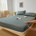 Puuvillane kummipaeltega voodilina, libisemiskindlad reguleeritavad madratsikatted &uuml;heinimese, kaheinimese, king-size ja queen-size voodile 140/160/180/200cm 2xPillowcase NOSHEET