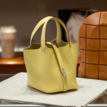 Picotin18 Poolk&auml;epidemega &Uuml;lemise Kihi Veisenahast T&otilde;mblukuga K&auml;ekott Saja Stiiliga Klassikaline Naiste Kott K&auml;ekott 18cm kollane