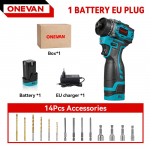 ONEVAN 21+2 Harjadeta Elektriline Kruvikeeraja Mini 3IN1 Juhtmeta Kruvikeeraja Elektriline Puur Kodumajapidamise Puidu Puurimise Remondit&ouml;&ouml;riist 1x Battery-EU Plug