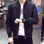 Saabumine Kevad-s&uuml;gis Meeste jakid Soliidsed Moodsad Mantlid Meeste vabaaja &otilde;huke kaelus Bomber XXXL must