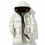 Suur Suurus Keskmine kuni Pikk Puuvillane Jakk Meestele Talveks, Paksenenud Soe ja Kuumakindel R&otilde;ivas, Kapuutsiga Puuvillane Jakk 8XL