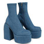 Moodsad pahkluusaapad Naiste Mood Punased P&otilde;lvk&otilde;rgused Saapad T&otilde;mblukuga Ruudukujuline Nina Punk Paks Konts Kauboi Saapad Talvine Uus Elegantne Botas De Mujer 41 gray