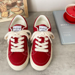 2024. aasta kevad- ja s&uuml;gismoe mitmek&uuml;lgsed s&uuml;gava suuga paeltega &uuml;mara ninaga, paksu tallaga vulkaniseeritud naistekingad 40 punane