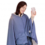 Elektritekk USB-toitega Kapuutsiga T&otilde;mblukuga &Uuml;hev&auml;rviline Kuumutav Sall &Uuml;mbris Talvine Soe Kiirek&uuml;ttega Tekk tumesinine v&auml;rv