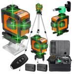 Multifunktsionaalne 16-realine lasertase isetasanduv funktsioon nivelleerimist&ouml;&ouml;riist mitmesuunaline maandus EU Plug with Tripod Stand oranž