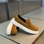 Moetrend Meeste Kingad Retro Mokassiinid Peale libistatavad Madalad Kingad 2024 Uus Trend Kevad S&uuml;gis Platvorm Suede Kingad Pehme Tallaga S&otilde;idukingad Meestele 39 kaamel
