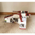 LAOS 1758 TK Vabariigi Dropship koos AT-OT Walkeriga Klotsid Tellised &Uuml;hilduvad Star^ Wars S&uuml;nnip&auml;evam&auml;nguasjad Kingitused 32cm brown