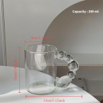 Euroopa stiilis kohvikruusid Luksusliku k&auml;epidemega kohvpiim p&auml;rastl&otilde;unateetass Loomingulised mullklaasist tassid s&otilde;brale kingituseks 300ml