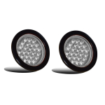 2 tk 4 tolli &uuml;mmargused valged &uuml;liheledad dioodid tagurpidik&auml;igu tagatuled kummist tihendusega veoautodele haagistele haagissuvilatele paadile 24V