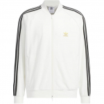 Adidas Originals V&auml;rviline Blokk Logo Pesapallikrae L&otilde;tv Pikkade Varrukatega T&otilde;mblukuga Jakk Meeste Jakid Valge JX8972 L