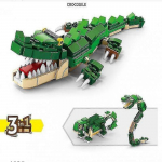 Creator 3in1 Krokodill 31121 Ehitusm&auml;nguasi, millel on metsloomam&auml;nguasjad (194 t&uuml;kki)