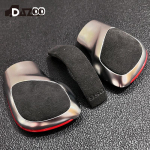 Suede nahast DSG k&auml;igukangi nupp, k&auml;iguvahetuse k&uuml;lgkate, DSG embleem VW Golf 6 7 R GTI Passat B7 B8 CC R20 Jetta MK6 GLI jaoks, autovaruosad Suede DSG