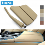 Keskkonsooli kaane k&auml;etoe karbi kattepaneeli nahast kaunistusriba vahetus BMW 5. seeriale F10 F11 F18 520 523 525 528 530 Oyster Armrest Cover