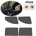 4PCS Car Front Window Rear Mesh Sun screen Shade Cover Windshield Sunshade Visor