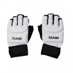 ISAMI K&auml;ekaitse t&auml;iskontaktkarate s&otilde;rmenukkudele (V&auml;ike, Laius 7,6 cm) valge