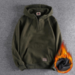 Vabaaja dressipluus Meeste paksendatud dressipluus &uuml;hev&auml;rviline s&uuml;gistalvine kapuuts lahtine sport t&otilde;mblukuga elastne tasku soe stiilne 3XL 78-88kg