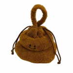 Pehme Naljakas Pl&uuml;&uuml;sist &Otilde;lakott T&otilde;mblukuga Naiste Crossbody Kott Multikas Kaka Kujuline K&auml;ekott Kingitus Brown Handbag