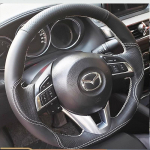 For Mazda CX-5 CX5 Atenza 2014 Mazda 3 CX-3 Scion iA 2016 Hand Sewing Leather anti-slip Car Steering Wheel Cover style 1