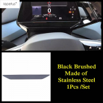 Car Dashboard trument Panel Frame Sequin Decoration Cover Trim Interior Accessories For VW Volkswagen ID.4 ID4 - 2025 Black Brushed