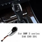 LED Gear Shift Knob Automatic Gear Shifter Lever Handle for BMW 3 series E46 E90 E91 E92 E93 316i 318i 320d 320i 323i 328i 330i E90 E91 E92 Black