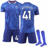 Teismelised Lapsed T&auml;iskasvanud Jalgpalli Komplektid Sporditreeningu S&auml;rgi Komplekt Sokkidega 25/26 Chelsea Kodune #41 Est&ecirc;v&atilde;o 16 mitmev&auml;rviline