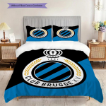 Club Brugge KV Mustriga Voodipesu Tekikomplekt Tekikate Padjap&uuml;&uuml;r Kodu Kaunistus S&uuml;nnip&auml;evakingitus (1 * tekikott + 2 * padjap&uuml;&uuml;ri, ilma s&uuml;damikuta) 135x200cm