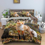 Loom Rebane Voodipesukomplekt King Queen Suurus 3D Armas Oranž Fennec-rebane Tekikate Lastele Teismelistele T&auml;iskasvanutele Magamistoa Kaunistus Tekikate 150*200cm 3pcs