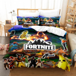 Fortnite Voodipesu Komplekt Tekikate 3D Prinditud Magamistoa Voodikate Voodipesu 2/3tk Anime Multikas Toa Kaunistus Laste J&otilde;ulukink US Twin(172*218cm)3pcs