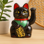 Maneki Neko Rahakass Kuju Must 15 cm