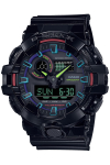 CASIO Virtual RGB seeria k&auml;ekell, must, G-SHOCK Rainbow Gamer's GA-700RGB-1AJF meeste k&auml;ekell