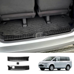 For Mitsubishi Delica D:5 D5 2024 stainless steel Built-in Rear Bumper Protector door Sill Trunk Tread Plate Accessories steel black black