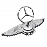Embleemm&auml;rk Auto kapotile Esiosa Kroomitud logo Luksuslik Pinnatud Mercedes Benzi kapotile Tiivaga C200 R300 E260 S450 S350 jaoks
