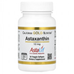 California Gold Nutrition, Astaksantiin, AstaLif Puhas Islandi, 12 mg, 30 taimset pehmet kapslit