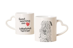 Lakeland Terrier - cup with a dog, adorable cup with a heart-shaped handle, universal gift from the Art-Dog brand valge