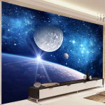 3D Tapeet Ilus Universum Kosmos T&auml;histaev Seinamaal Elutuba Lastetuba 3D Seinamaal 200 cm(W) x 140 cm(H)